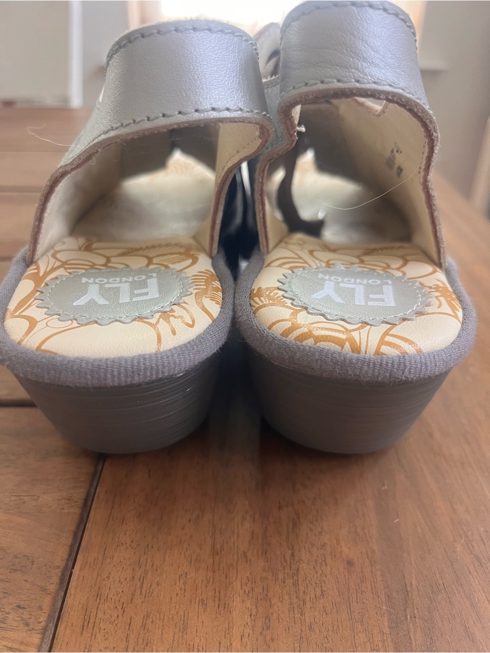 FLY London Women’s Gray Perforated Wedge Sandals; EU Size 41/US 10 NWT! - Picture 4 of 9